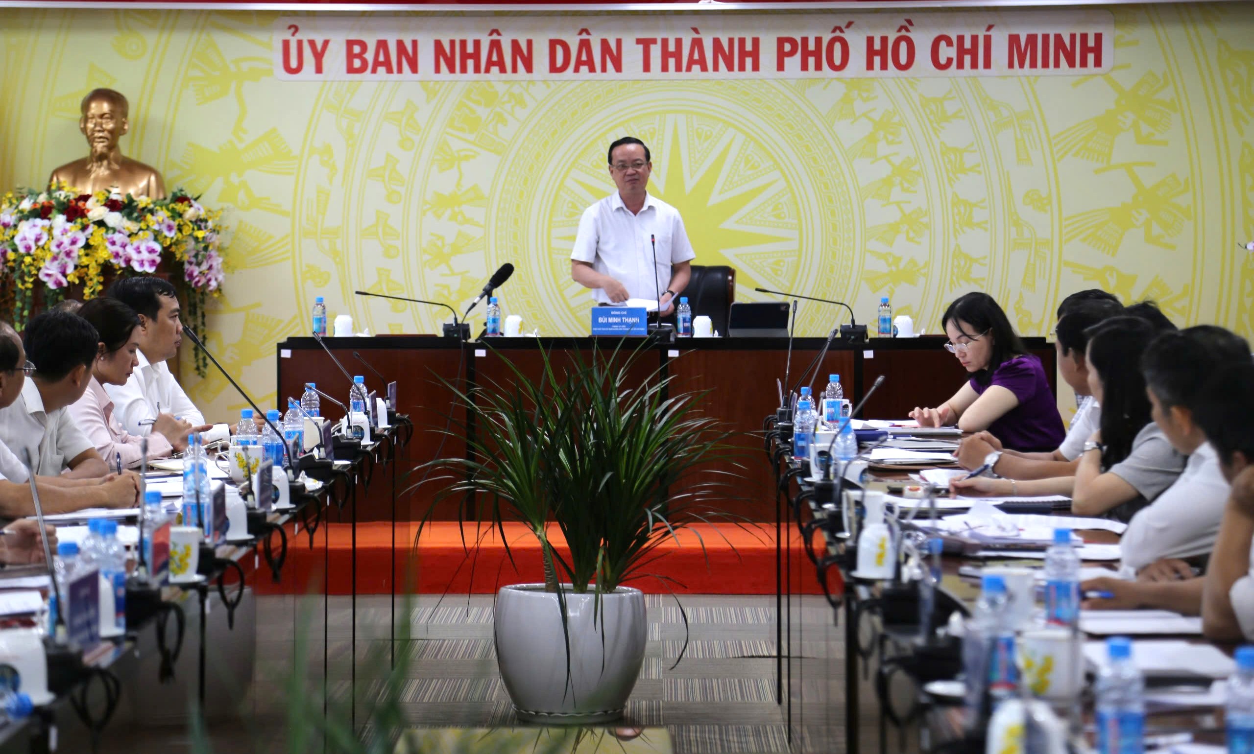 Phó Chủ tịch UBND TP HCM Bùi Minh Thạnh phát biểu kết luận buổi làm việc